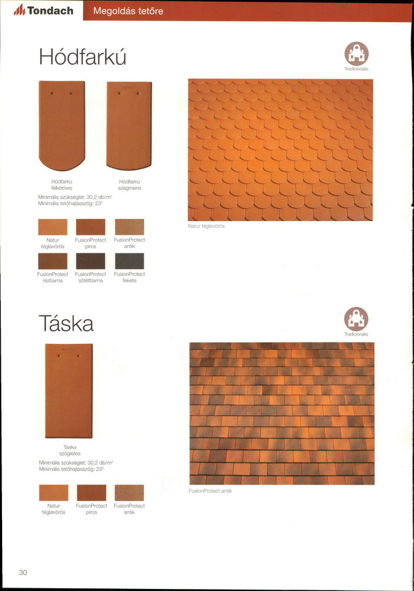 tondach cserép, tetőcserép